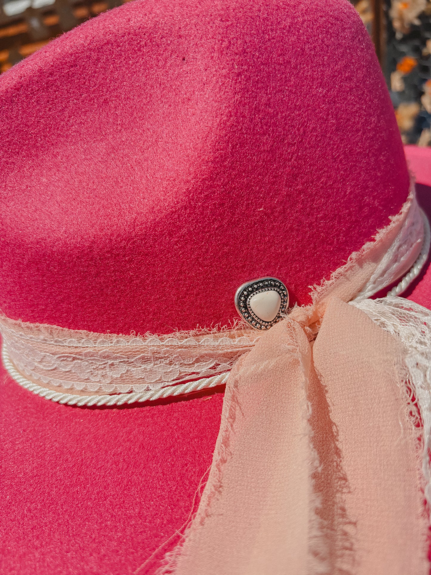Pink Vegan Felt Hat