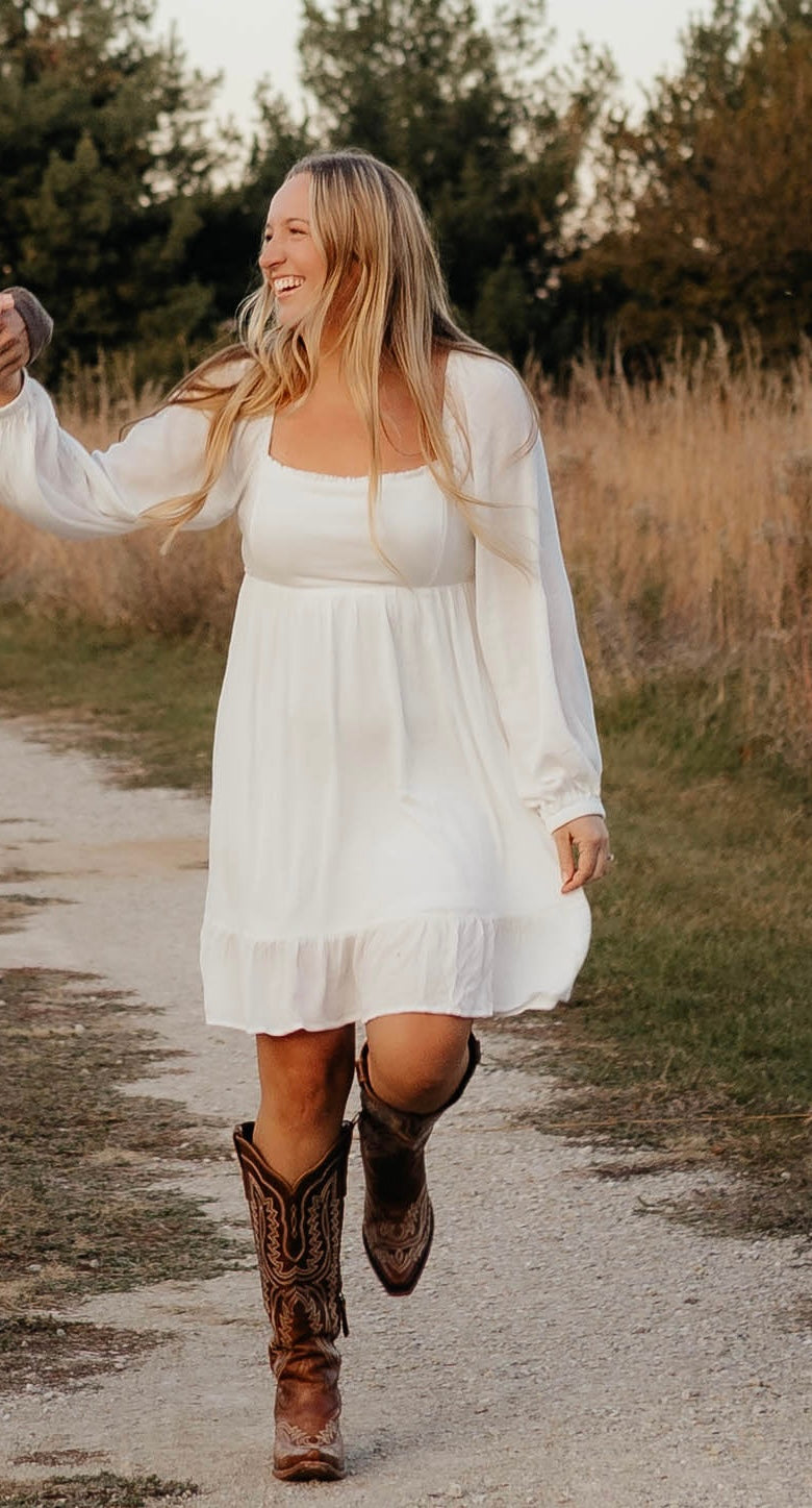 Rustic White Dress
