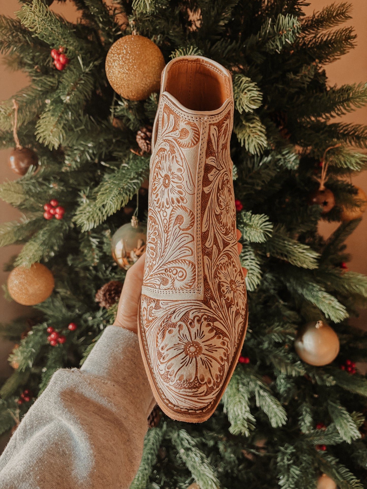 Hand Tooled Booties